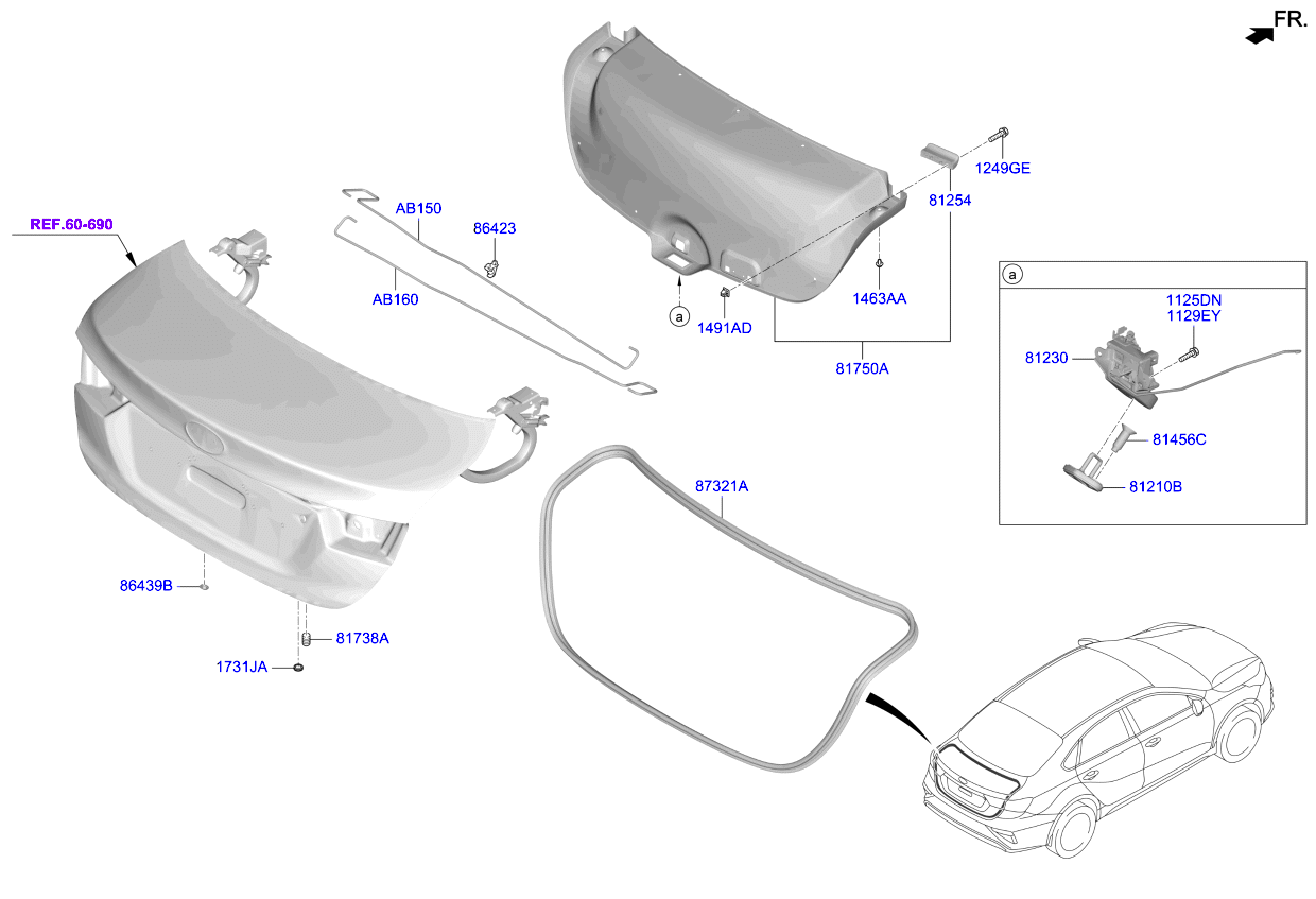 BAR - TRUNK LID TORSION, LH 81291M6010 для автомобиля KIA купить в  «Korea-Piter»